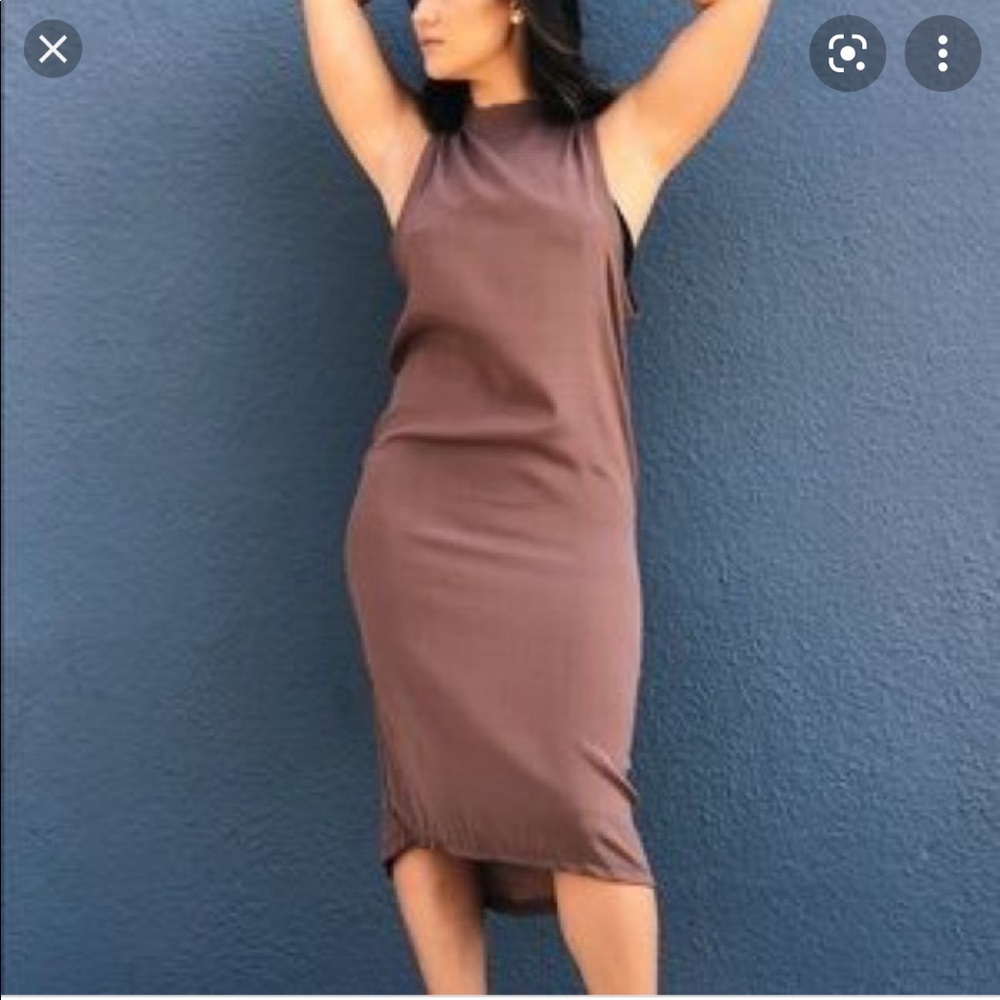 Olympia activewear midi chambray dress